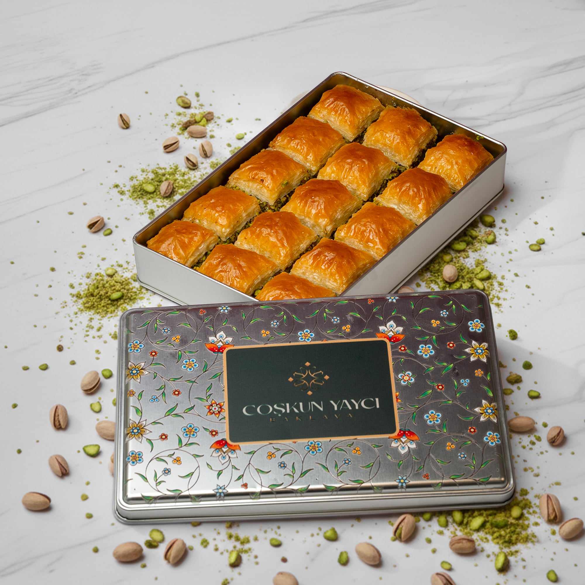 Metal Kutu Kare Baklava